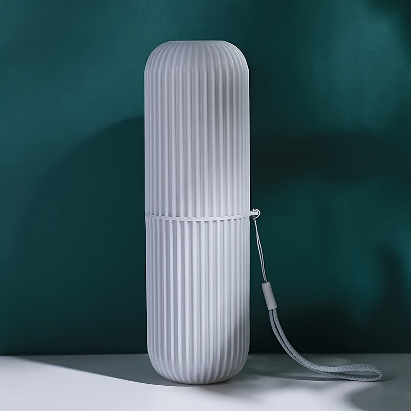 Travel Toothbrush Case with Toothpaste Holder, Compact and Hygienic