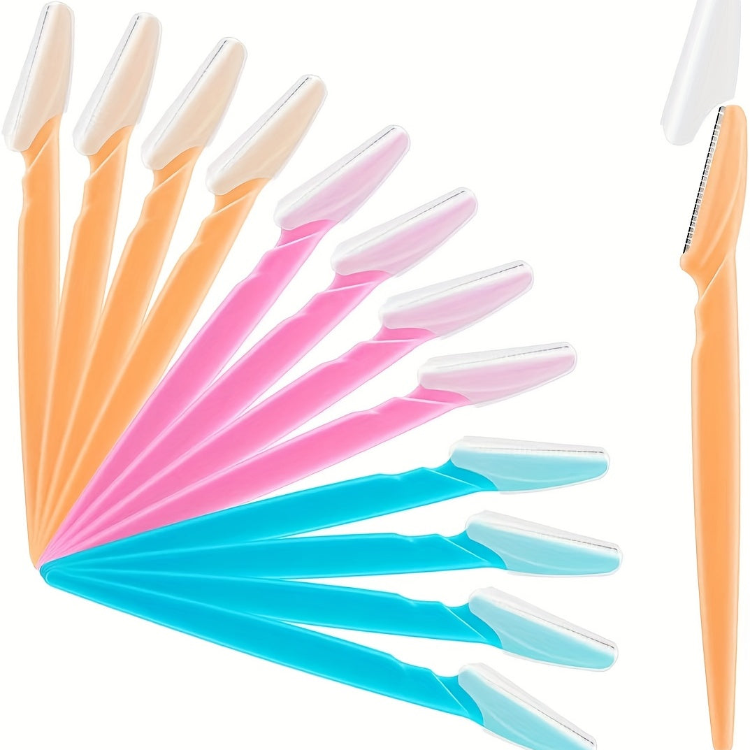 Mini Eyebrow Razors Set 3 or 6 Pcs Stainless Steel Vibrant Colors