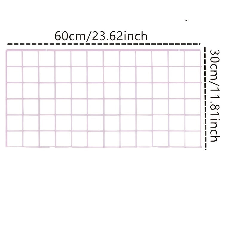 Nordic Metal Grid Photo Display Shelf for Teens Rooms Decorative Wall Shelf