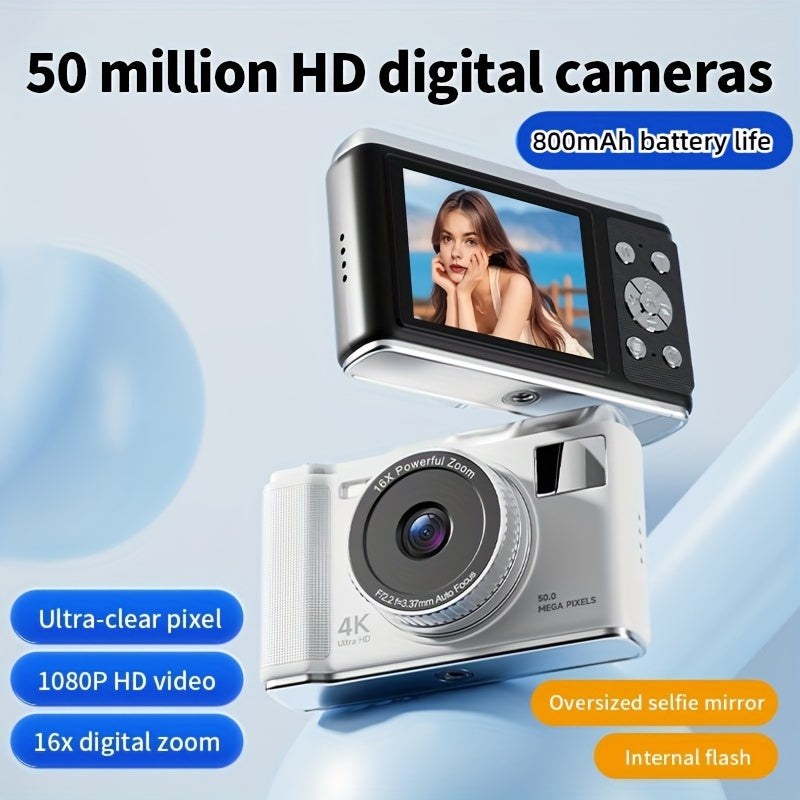 Digital Camera for Teens 4K UHD 16X Zoom 2.8 Inch FHD Screen 32GB Card