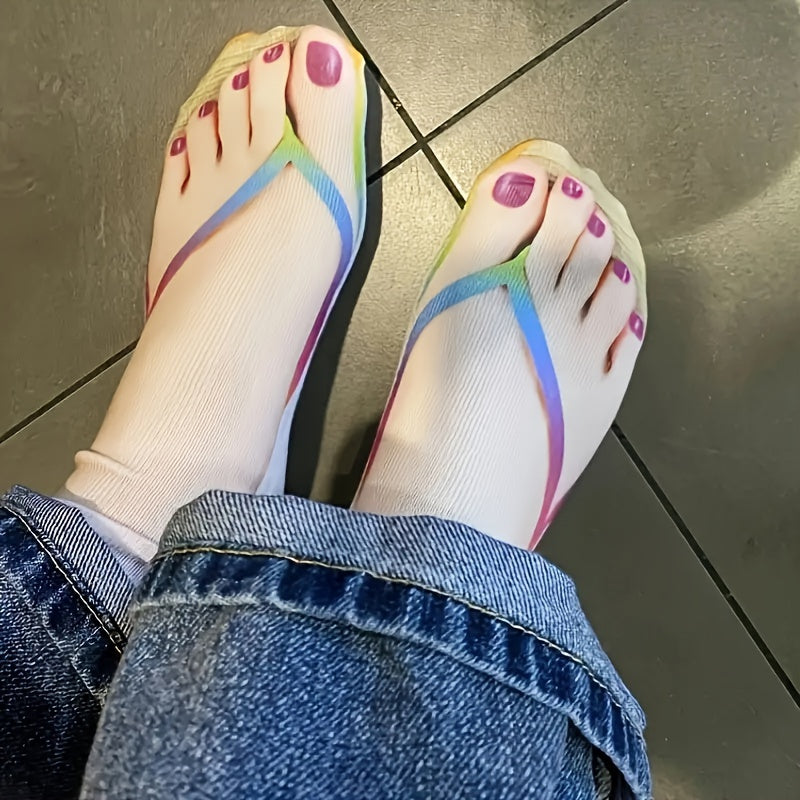 Erkaklar va ayollar uchun g'alati flip-flop paypoqlari, ideal partiya sovg'alari. Sirpanmaydigan, hid chiqarmaydigan va teri so'raydigan, ochiq havoda sport uchun mukammal. E'tiborni tortadigan va qulay, eng yaxshi do'stlar uchun ajoyib.