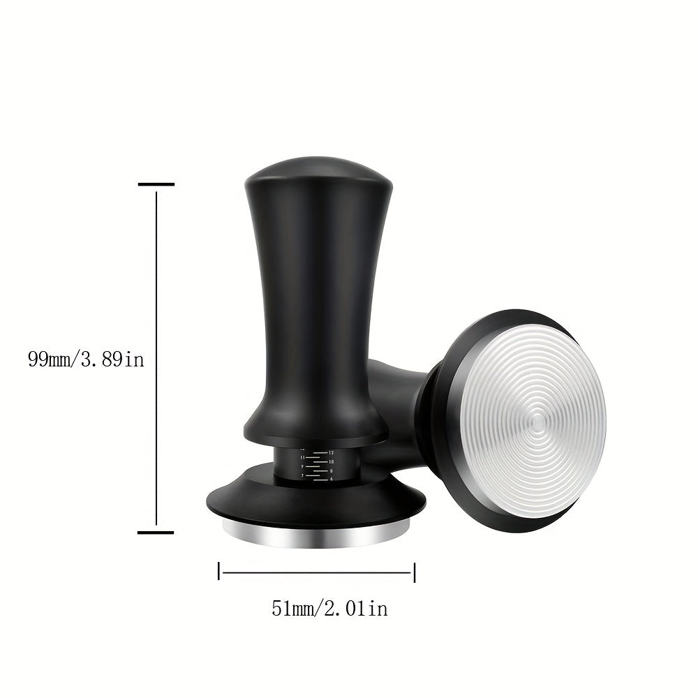 Stainless Steel Espresso Tamper 51mm with Calibrated Spring for Home Baristas