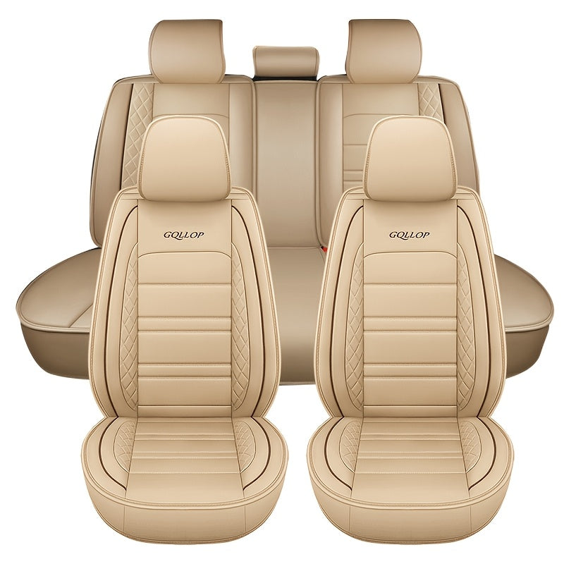 Universal Faux Leather Car Seat Covers Full Coverage Sponge Filled