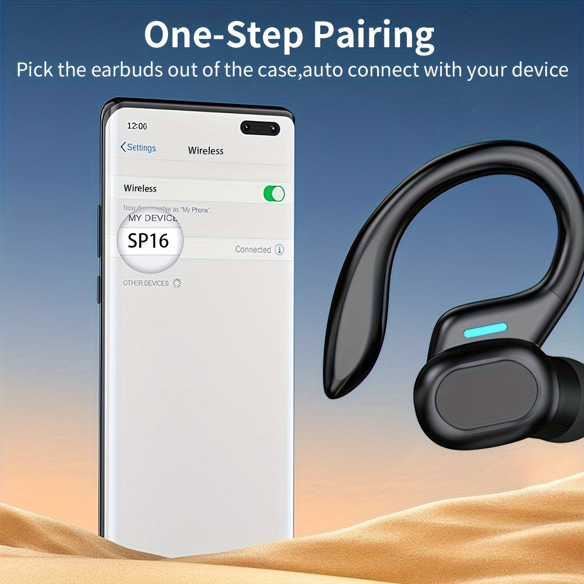 Беспроводные наушники ANKRIYUL с зарядным чехлом с LED-дисплеем, USB Type-C, перезаряжаемая литий-полимерная батарея. Зарядное устройство не включено.