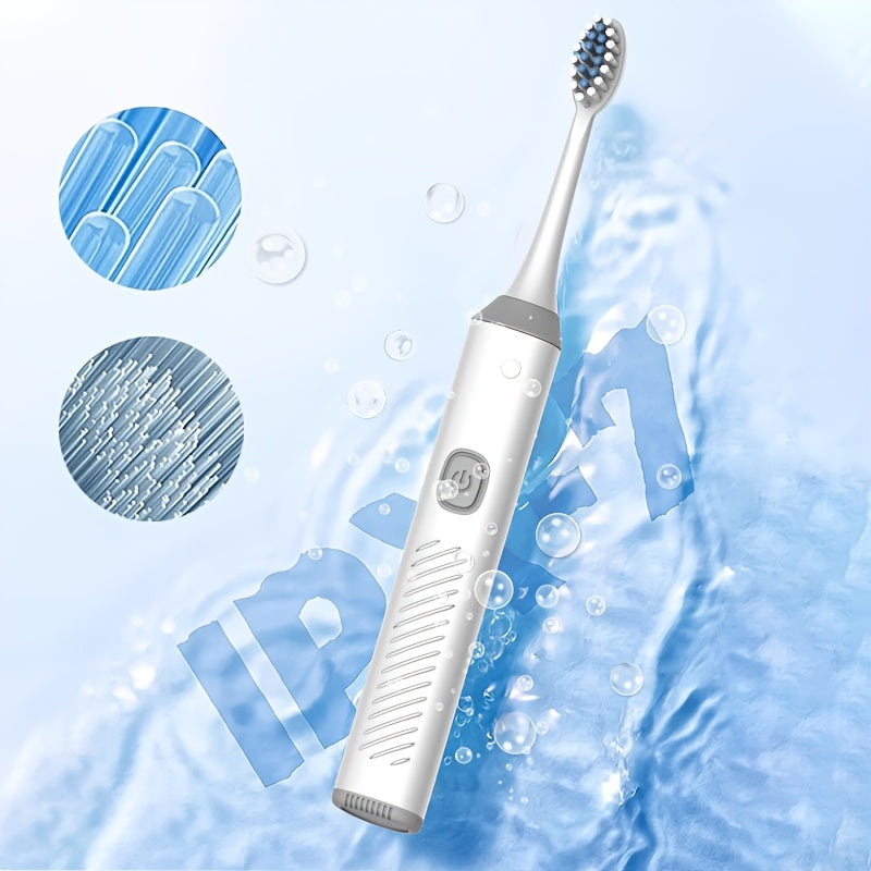 Electric Toothbrush for Adults White with Multiple Brush Heads, IPX7 Waterproof