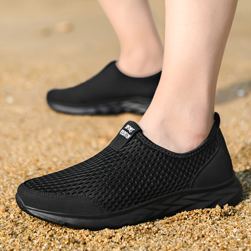 Men's Mesh Slip-On Sneakers Breathable Athletic Walking Shoes