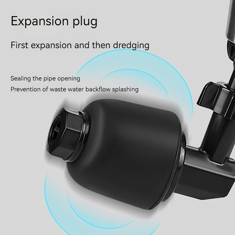 8-to'plamli zanglamaydigan po'latdan yasalgan hojatxona tozalash asbobi to'plami quvurlar, sinklar, kanalizatsiya uchun