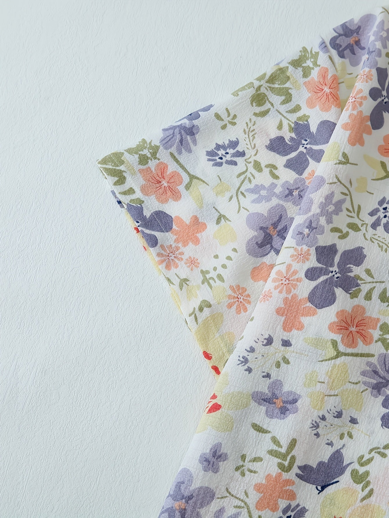 Camisón de noche con estampado floral para mujer con cuello de solapa y tapeta de botones, vestido ligero de verano