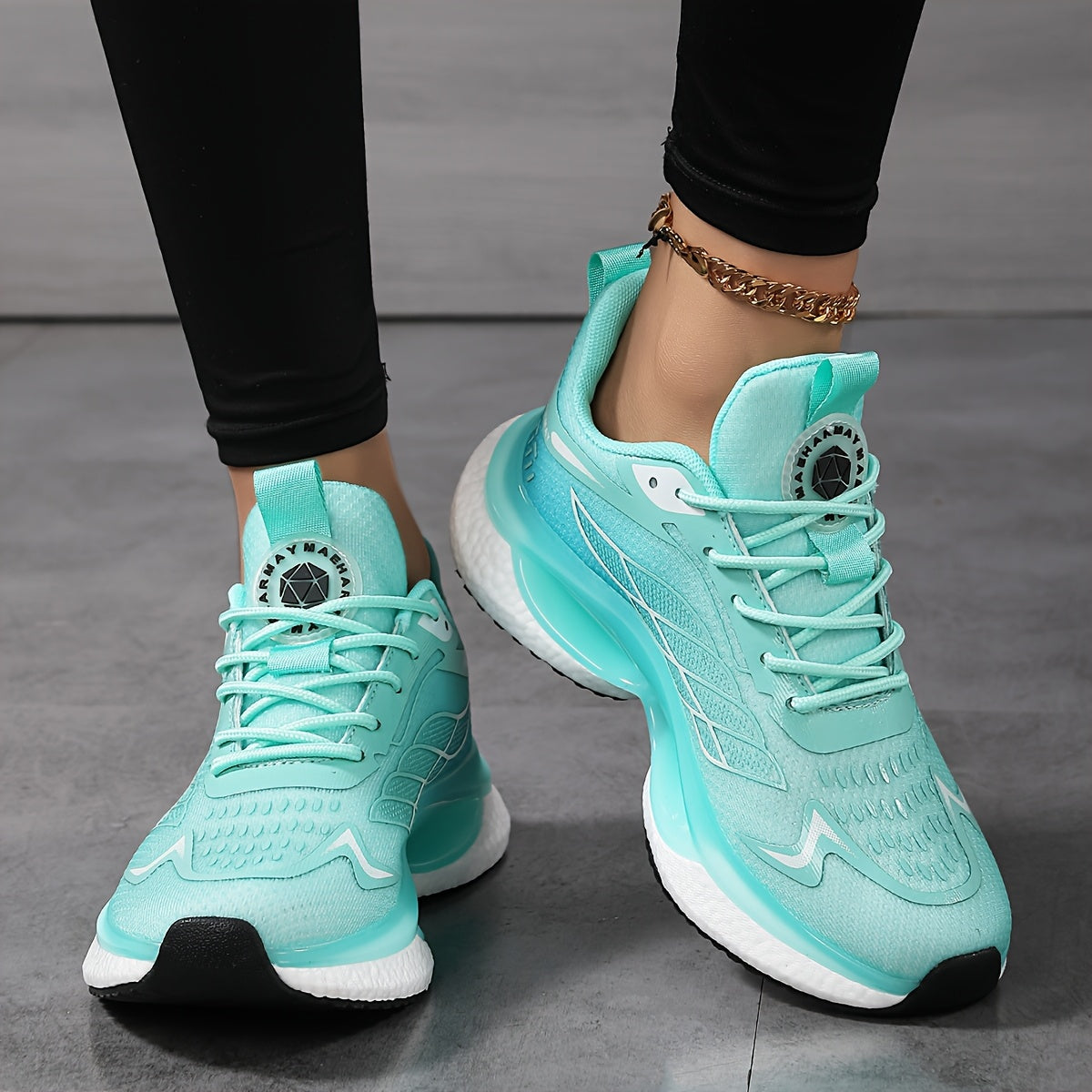 Zapatillas de running transpirables para mujer, ligeras, con amortiguación, de caña baja, multicolor