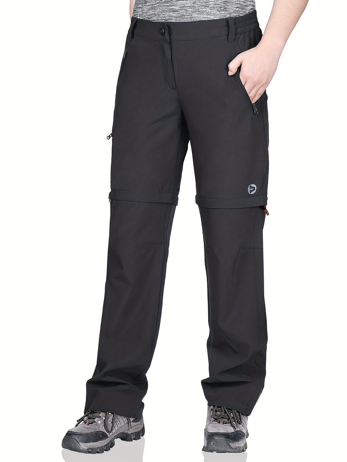 Ayollar uchun tez quriydigan, oson yig‘iladigan va qisilib ketadigan yurish shimlari, olib tashlanadigan oyoqlari bilan, qora, katta