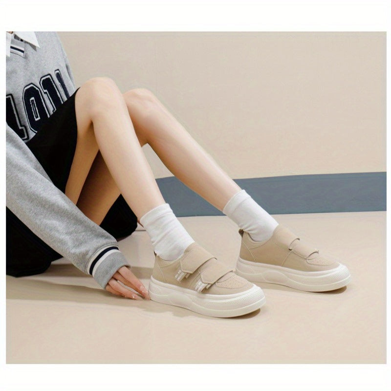 Women's White Sneakers Spring Thick Sole Athletic Casual Shoes