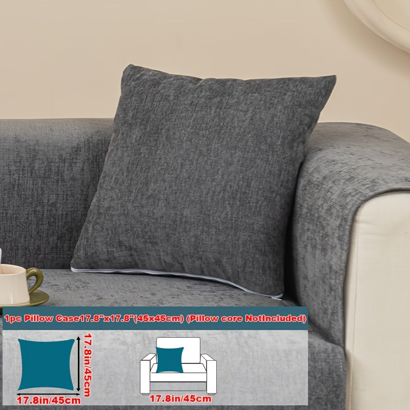 Chenille Sofa Cover for Armchairs and 4-Seater Sofas Pet-Friendly Non-Slip Machine Washable