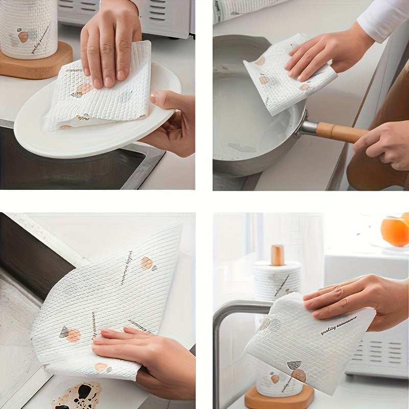 Qayta ishlatiladigan to'qilmagan mato salfetkalar, 200 dona, oshxona va hammomni tozalash uchun