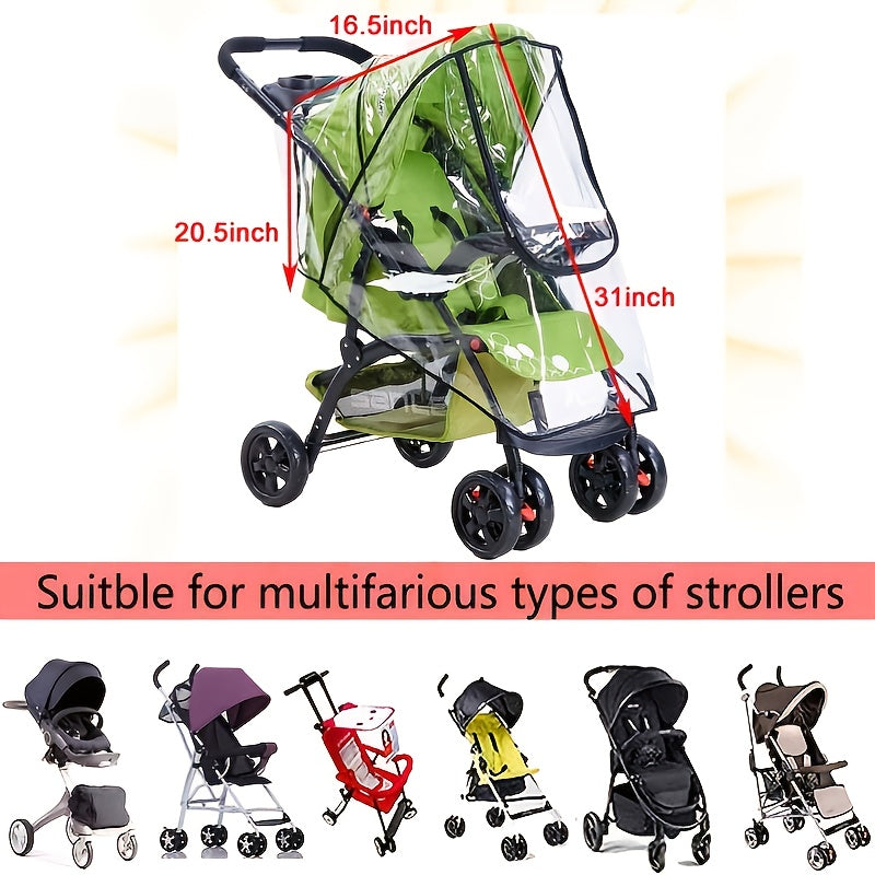 Baby Stroller Rain Cover Windproof Weather Shield for Universal Baby Stroller