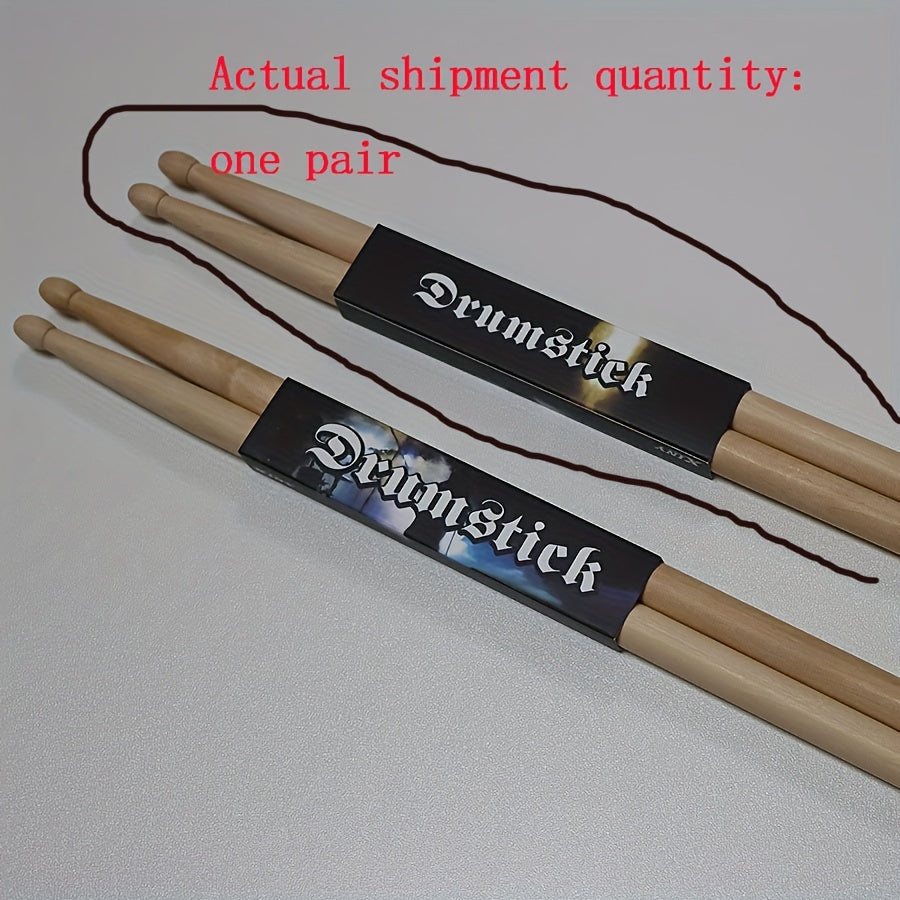 Maple Drumsticks 5B Size Khaki Unbranded Professional Percussion Accessories