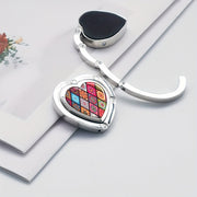 Heart-Shaped Boho Chic Foldable Purse Hook Zinc Alloy Bag and Key Hanger