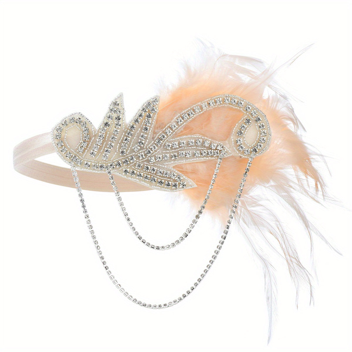 Faux Feather Headband for Women 1920s Style Hair Accessory for Parties Halloween Rave