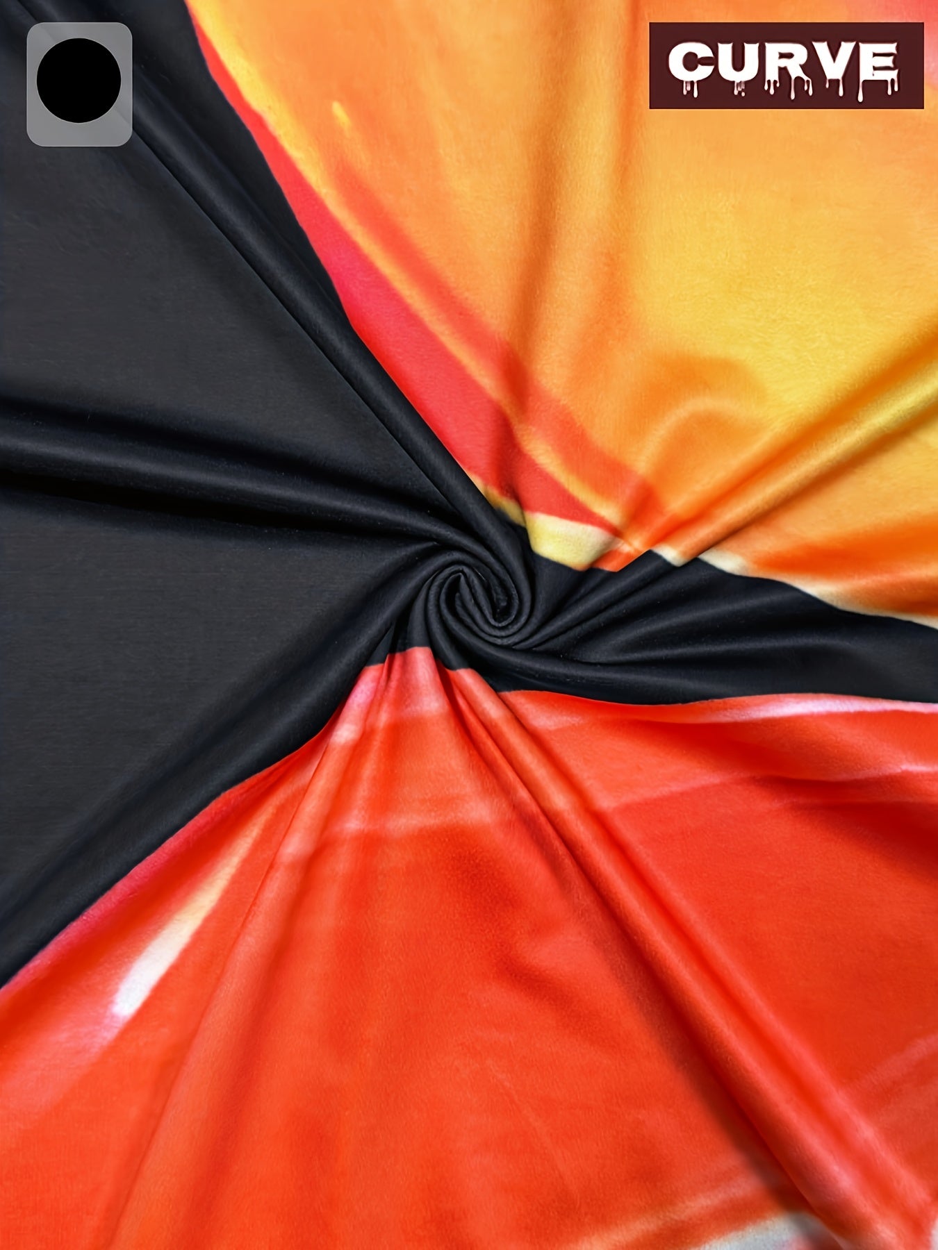 Plus Size Floral Print Maxi Dress for Women Spring Summer Black Orange Red