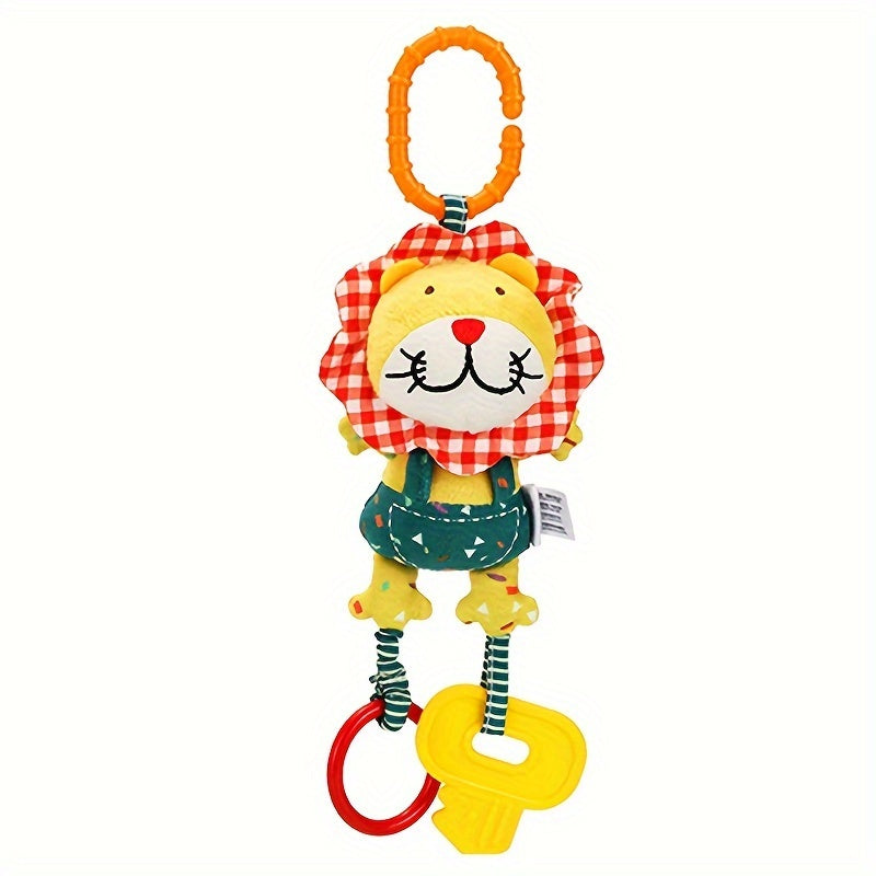 Baby Toy Set with Plush Animal Grip Toys Lion Frog Elephant Fawn Crib Rattles