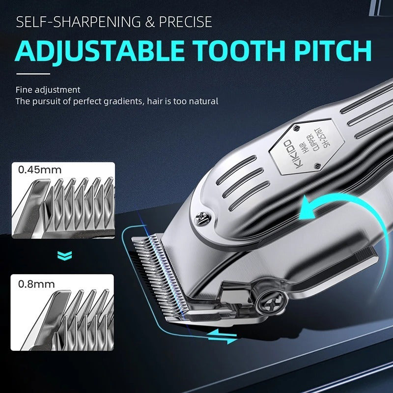 Electric Hair Clipper Professional Barber Trimmer Men 6500 RPM Adjustable Rechargeable
