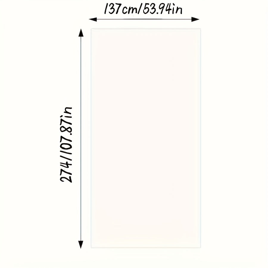 White Plastic Rectangular Disposable Tablecloth 137x274cm for Parties and Events