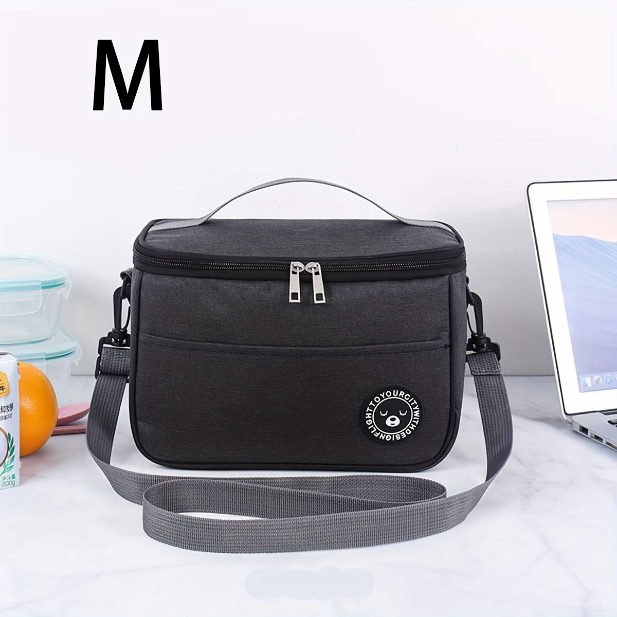 Bolsa de almuerzo aislada y a prueba de fugas de gran capacidad con diseño de animales para oficina y viajes