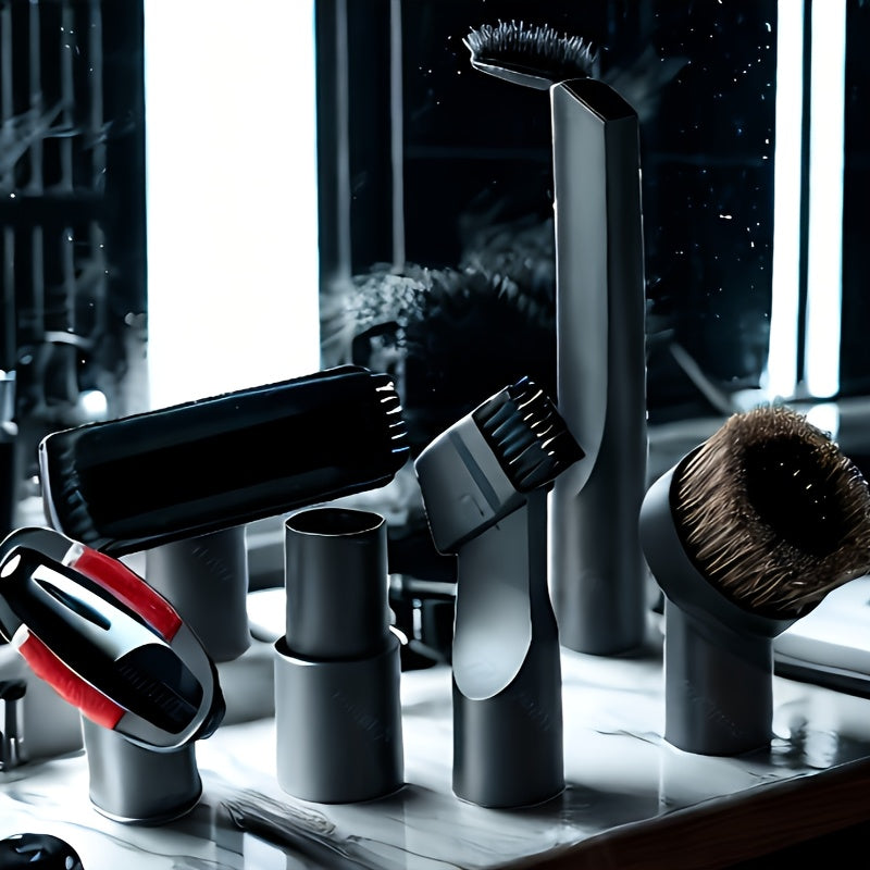 Комплект аксессуаров для пылесоса - включает 1 набор щеток, насадку, щелевую насадку и запасные части для сборщика пыли, все изготовлено из ABS-материала.