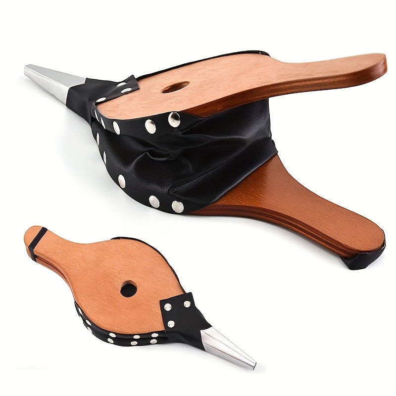 Ручной деревянный воздуходув с удлиненной ручкой и прочной металлической насадкой, каминный насос для гриля-барбекю, кемпинга, дровяной печи и предметов первой необходимости для приготовления пищи на открытом воздухе.