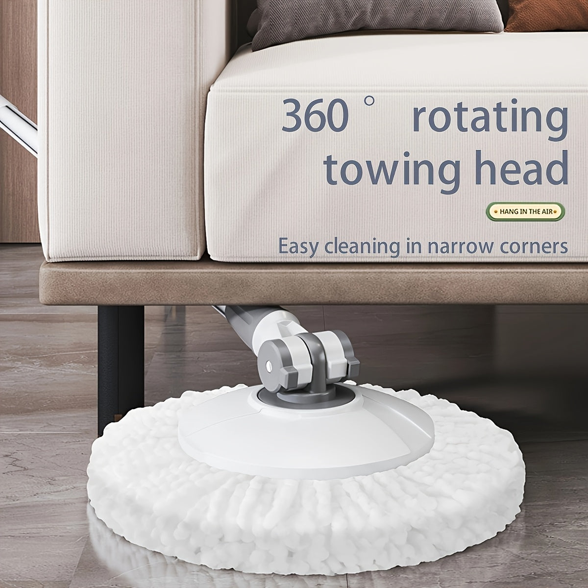 Stainless Steel Mop and Bucket Set for Wet and Dry Cleaning, Hands-Free Maneuverability