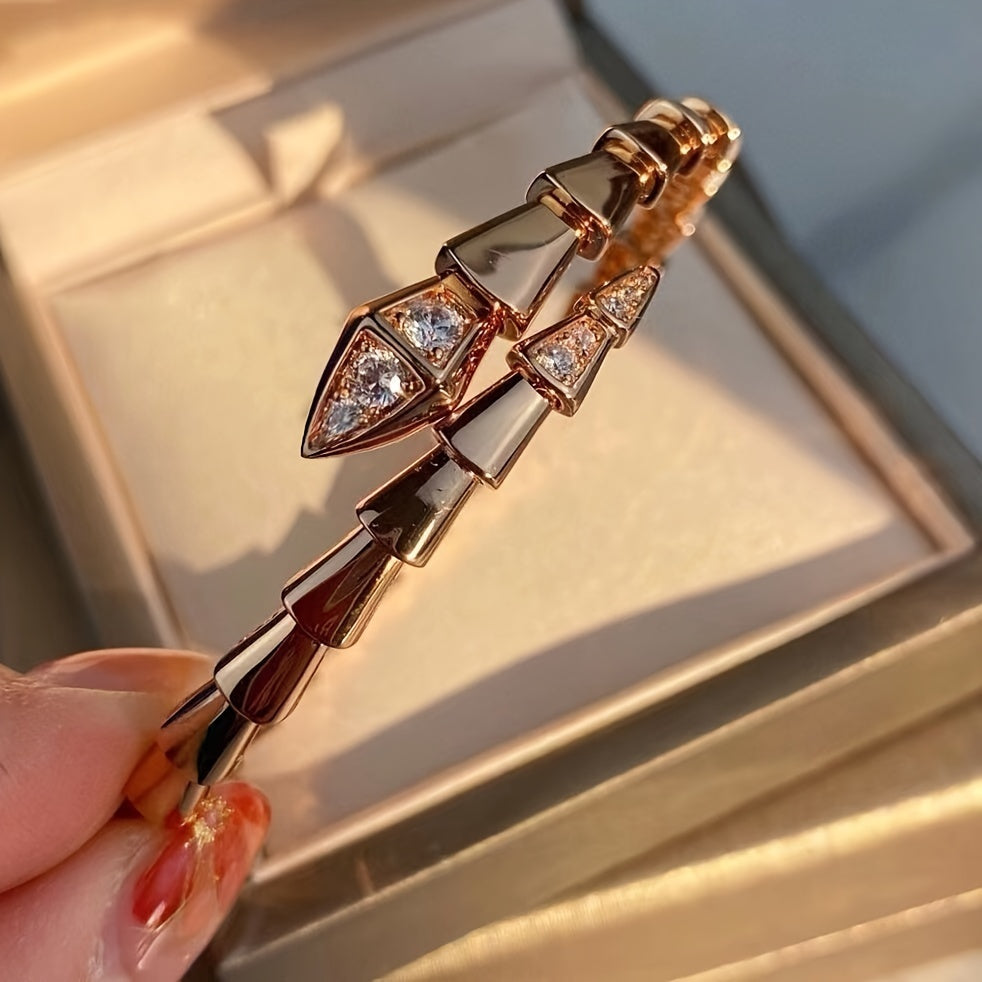 Zarif Ilon Zanjir Bilaguzuk, Porloq Kubik Zirkoniya bilan - Har kuni kiyish va maxsus tadbirlar uchun ideal