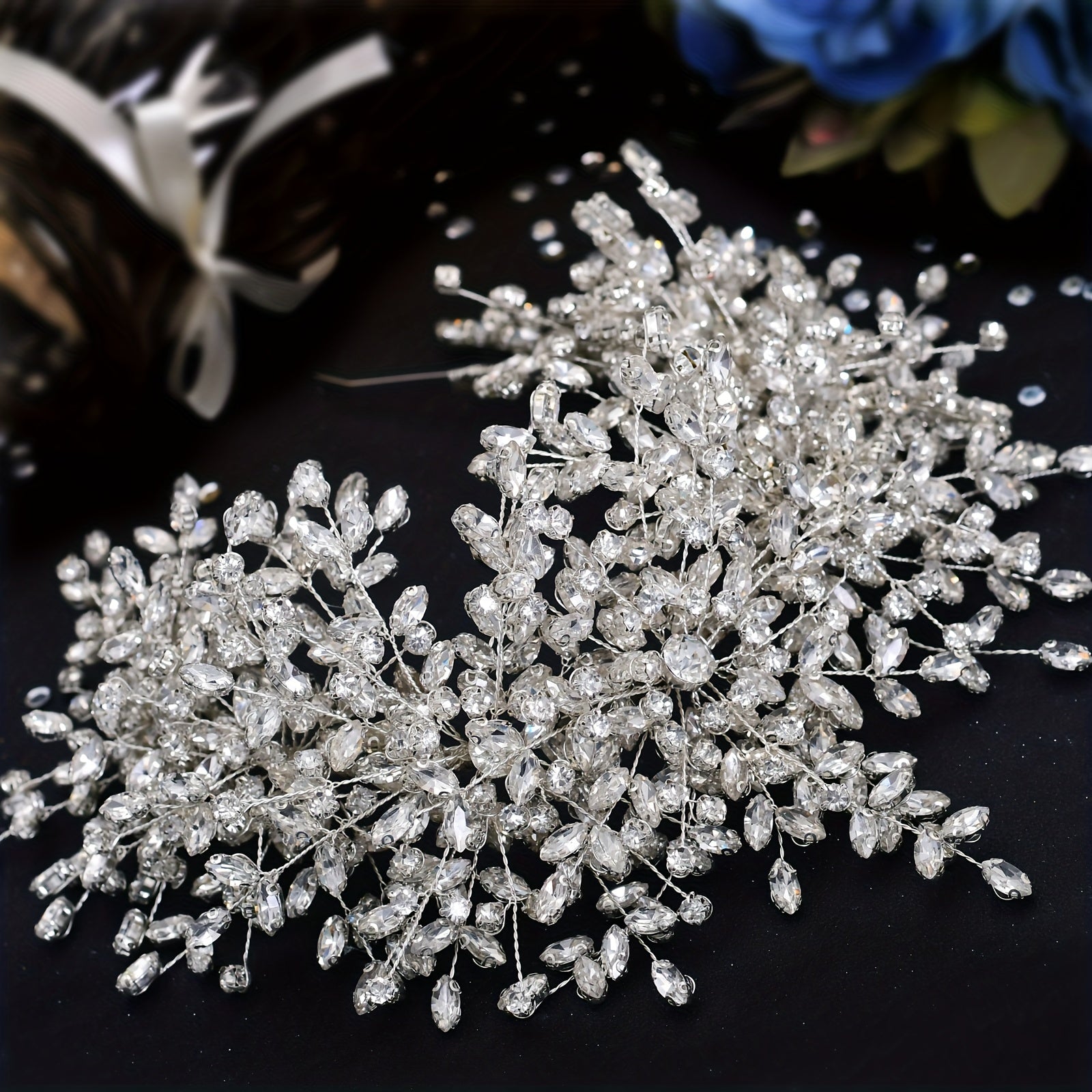 Elegant Snow Queen Headpiece for Brides Rhinestone Crown Accessories