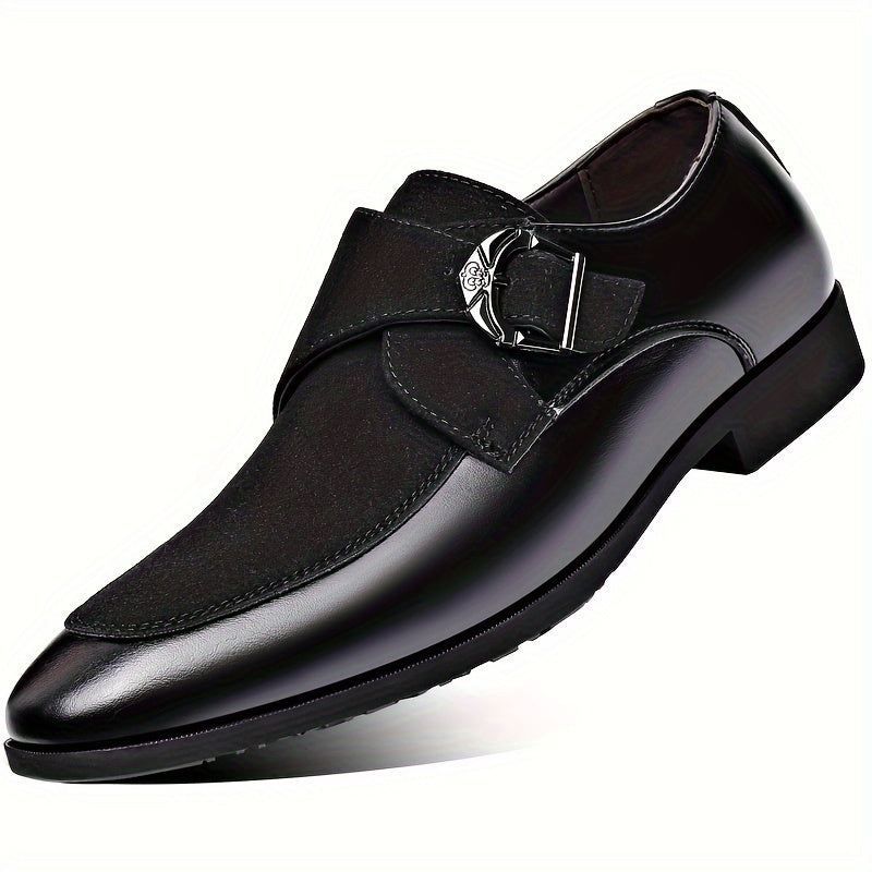 Katta o'lchamdagi erkaklar uchun vintage uslubidagi kiyim poyabzallari, sozlanadigan tasmalar va sirpanmaydigan kauchuk taglik bilan.