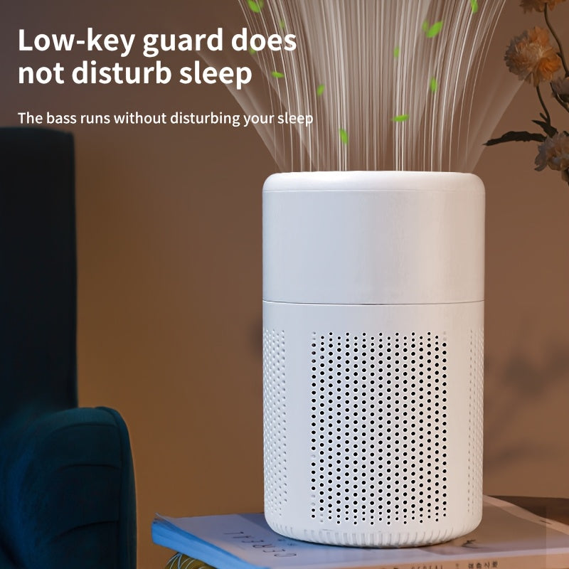 Portable USB Air Purifier with Strong Suction Odor Absorption Quiet Operation No Battery