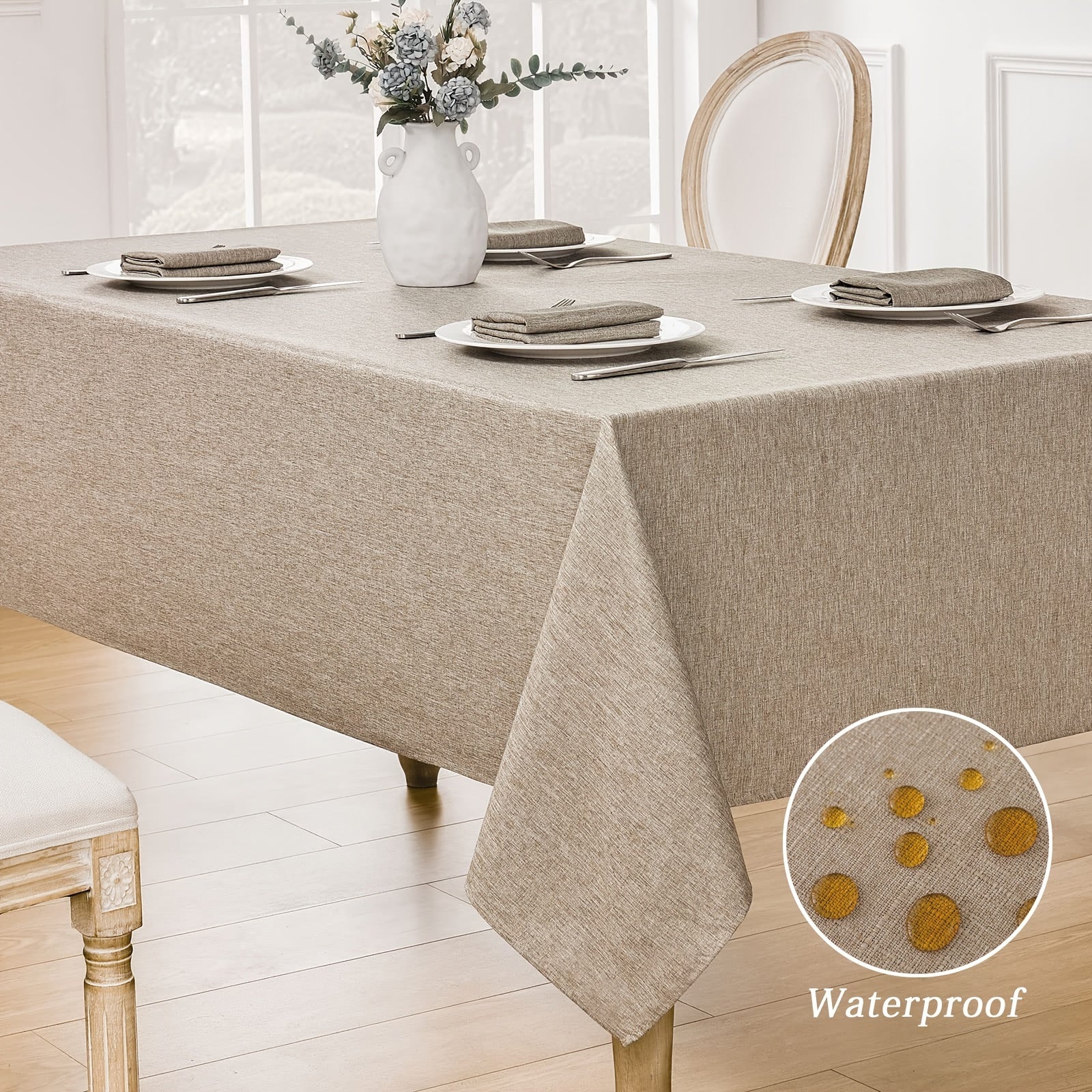 Polyester Modern Tablecloth for Dining Room Decor