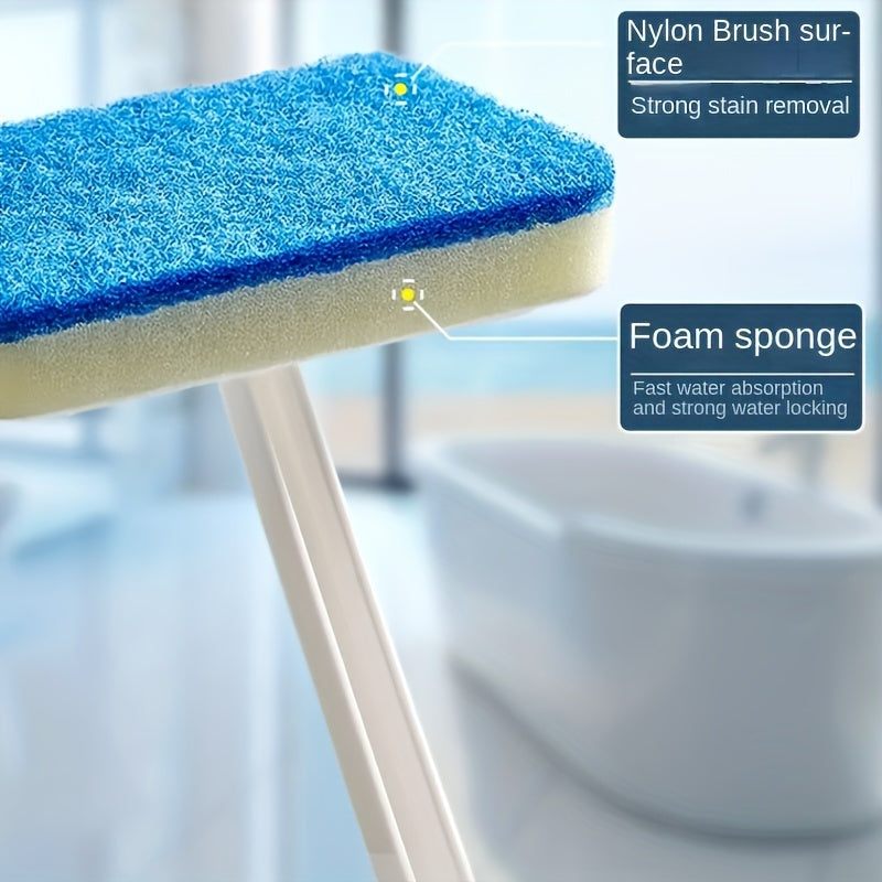 Multi-Functional Cleaning Tool with Detachable Handle and Soft Ceramic Tile Sponge