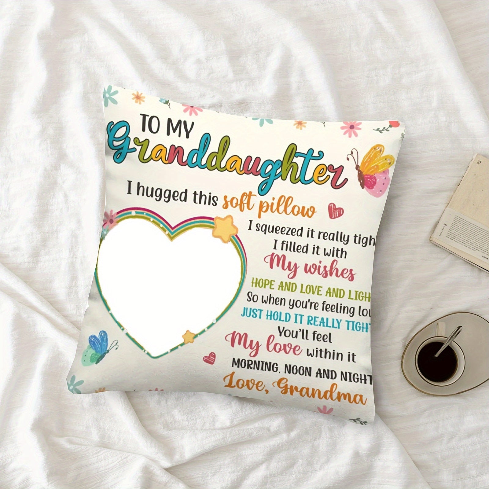 Personalized Plush Pillowcase 45.72cm Soft with Love Message for Home Decor