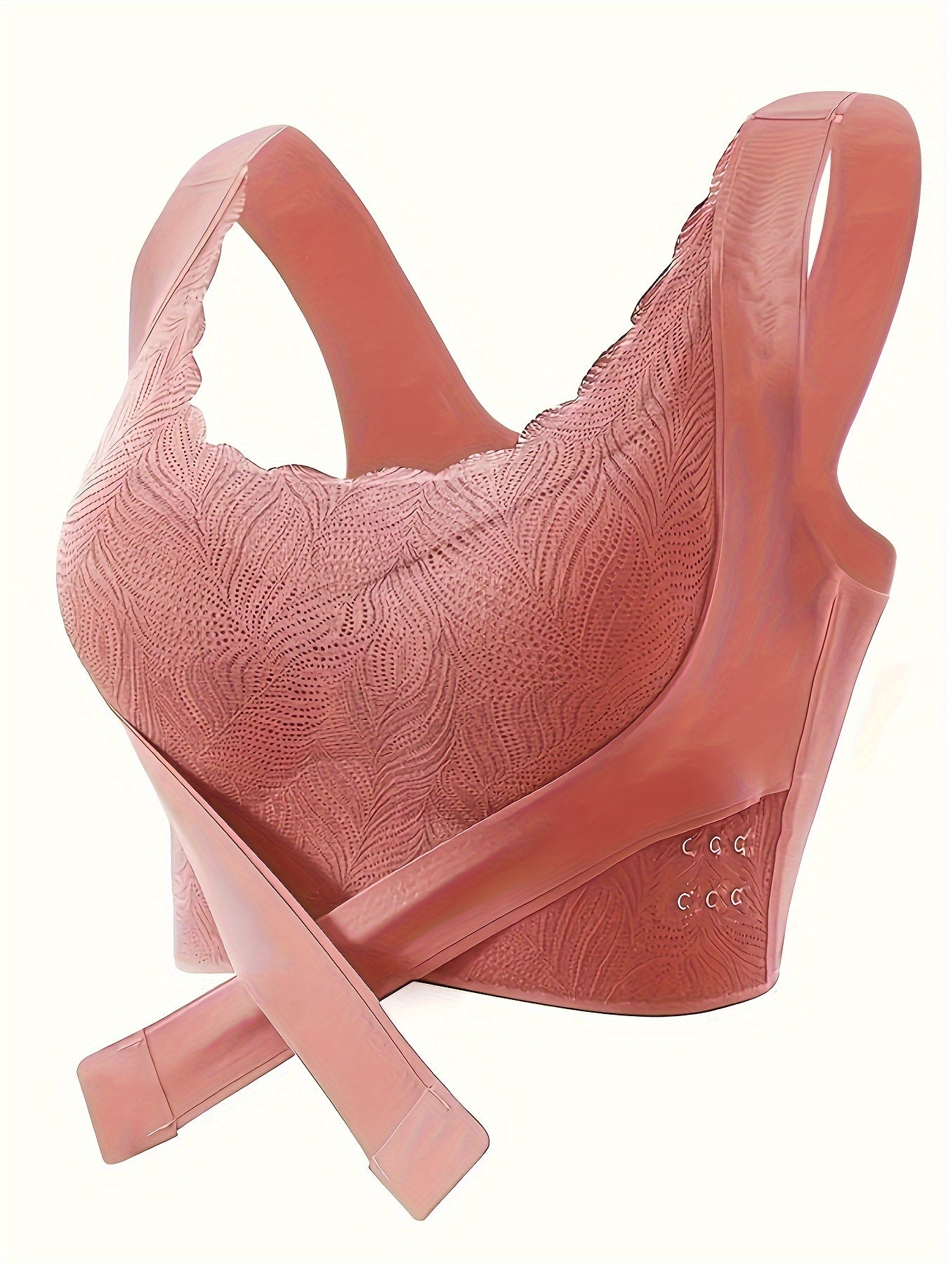 Lace tugma oldi kesilgan brassaj, mustahkam qarama-qarshi rangda, ayollar uchun ichki kiyim va ichki kiyimlar uchun qulay va nafas oladigan ko'taruvchi uslub