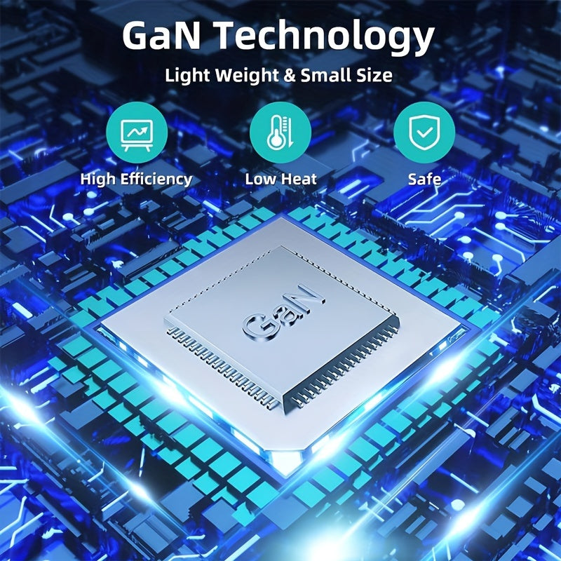 ANSTY GaN 3-Port Tez Zaryadlovchi Samsung va iPhone uchun, Umumiy Moslik, Type C Ulanishi