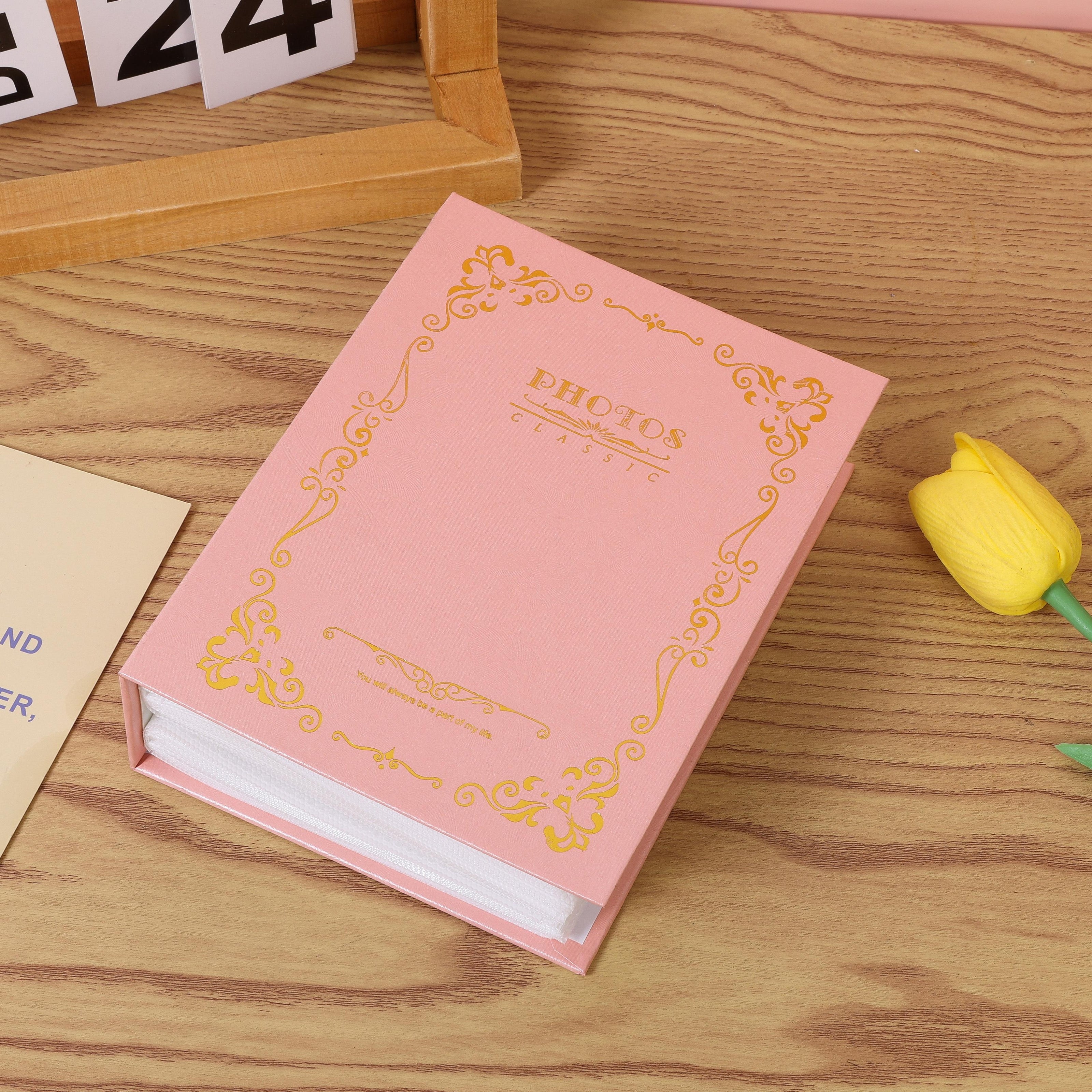 Baby Photo Album 10.16cm x 15.24cm with 100 Double Interstitials for Milestones and Holidays