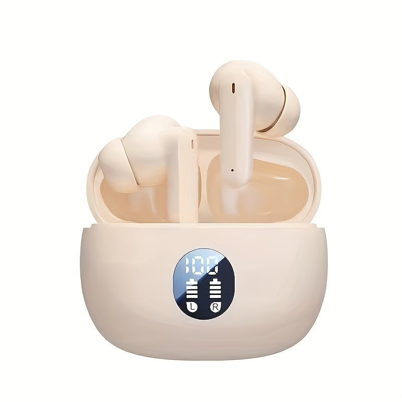 Tegishli boshqaruv va LED ko'rsatkichga ega simsiz quloqchinlar, o'yin o'ynash, yugurish va velosipedda yurish uchun ideal.