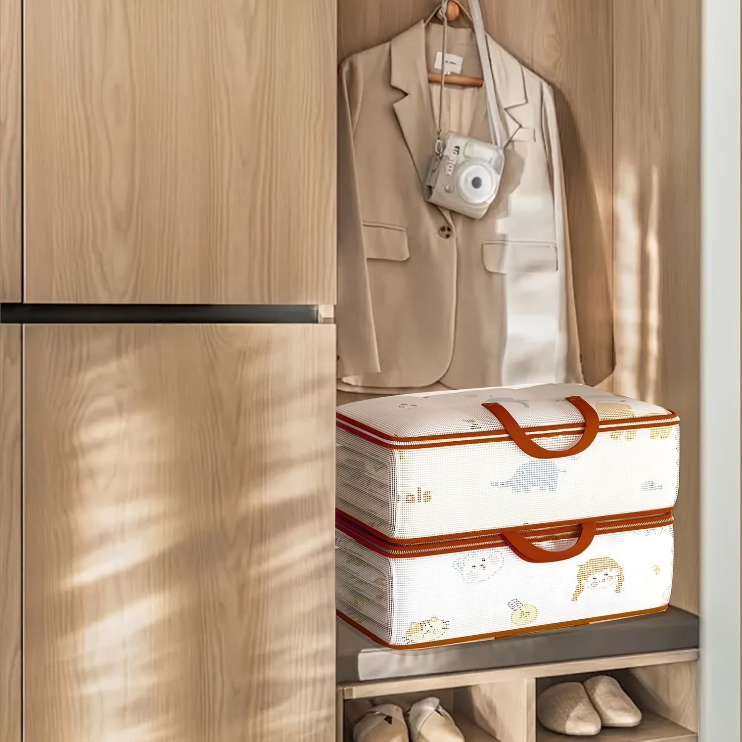 Yumshoq plastik saqlash sumkasi, yostiq va to'shaklar uchun, suv o'tkazmaydigan zipli ost-to'shak tashkilotchisi