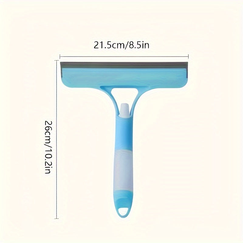 3-in-1 Handheld Glass Wiper with Scraper and Sprayer for Windows Mirrors and Shower