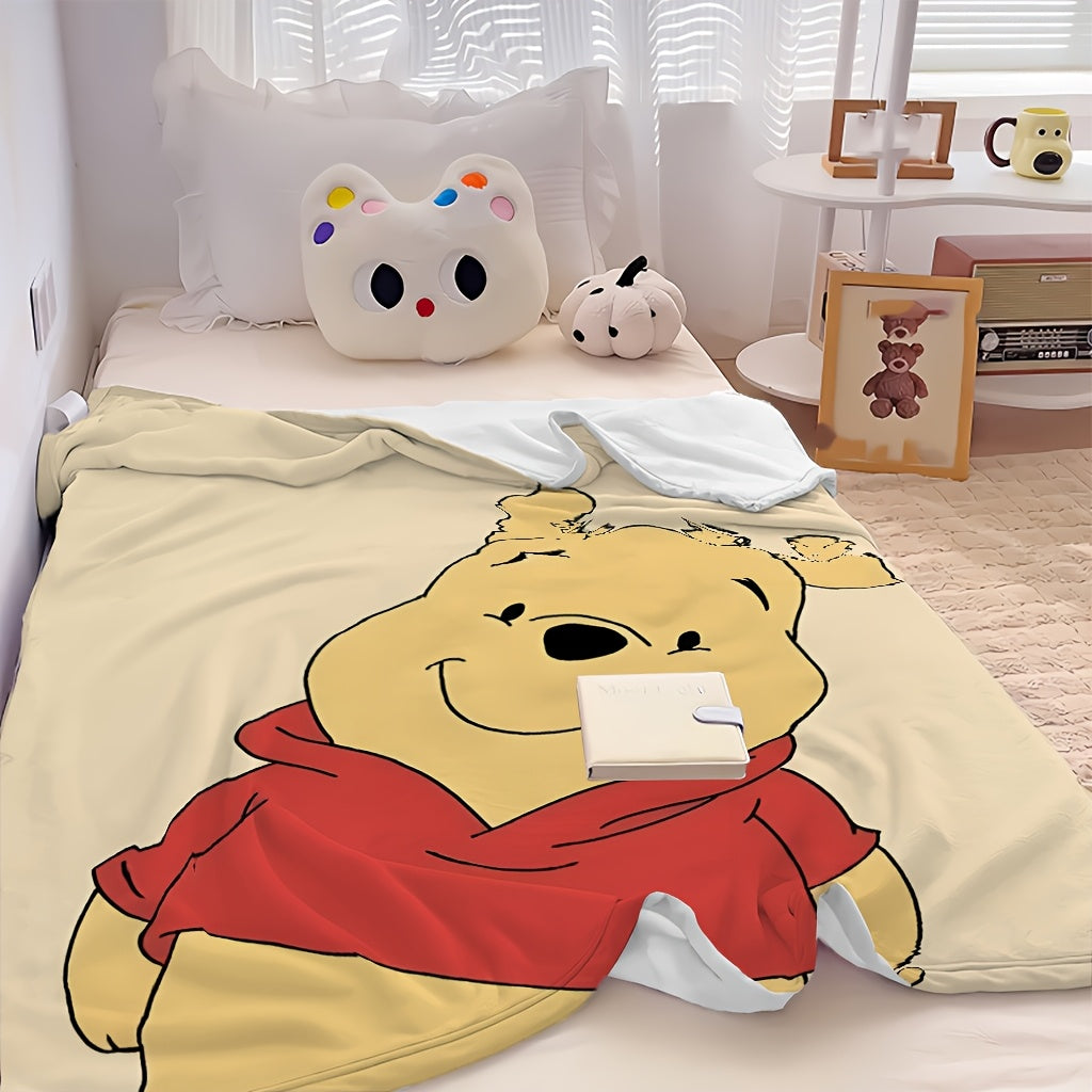 Disney Winnie The Pooh Flannel Blanket for Kids and Adults Lightweight Warm Multiple Sizes