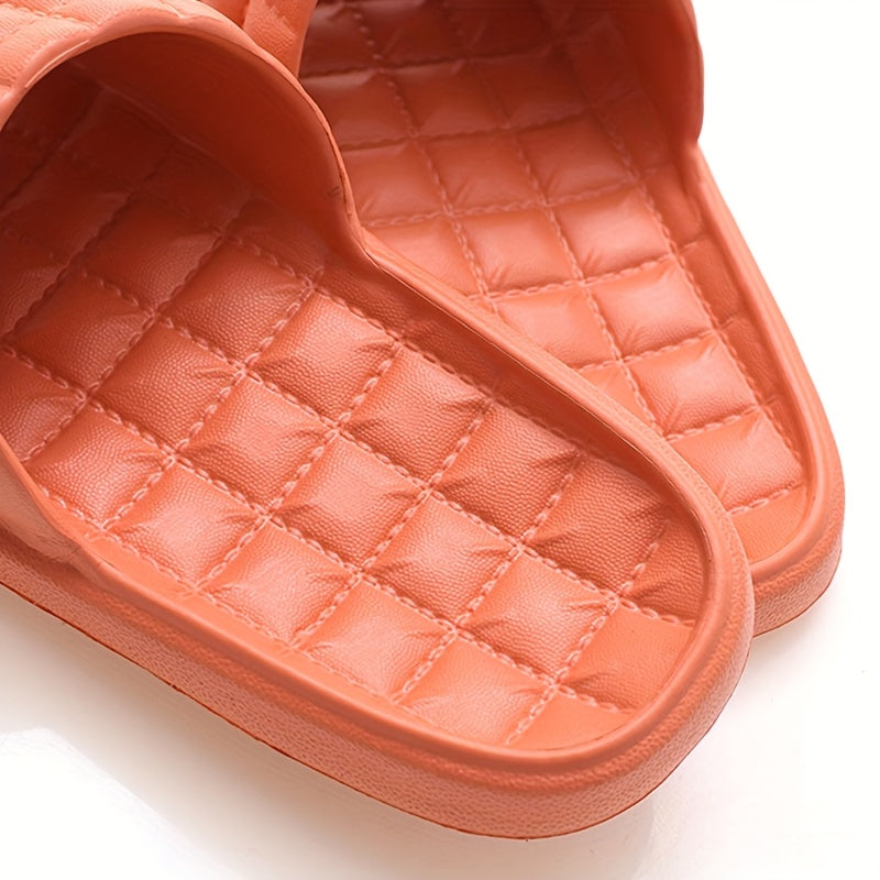 Unisex EVA Indoor Slippers Soft Comfortable Plaid Summer Bedroom Shoes