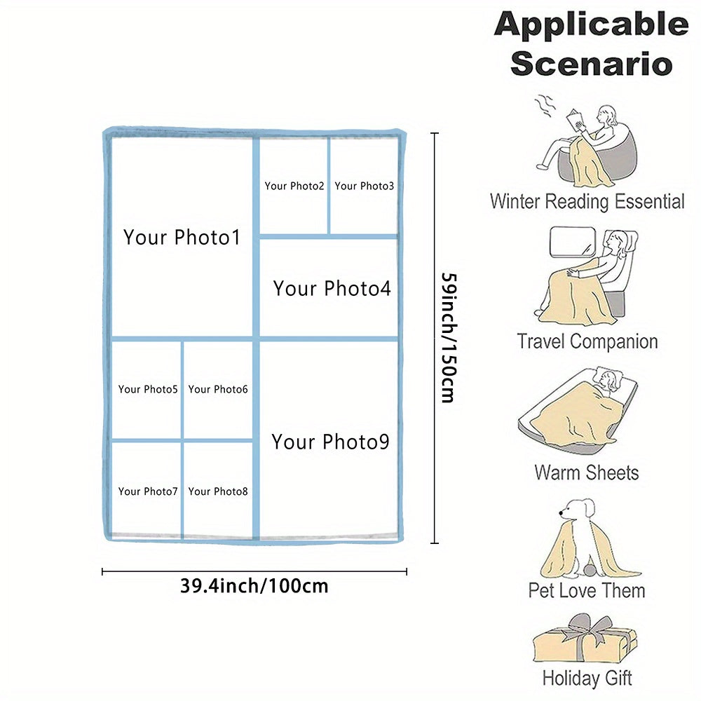 Personalized Couple Flannel Throw Blanket Soft Warm Gift for Couch Bed Camping