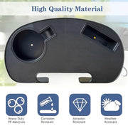 Heavy-Duty Plastic Cup Holder and Phone Slot for Beach and Leisure Chairs