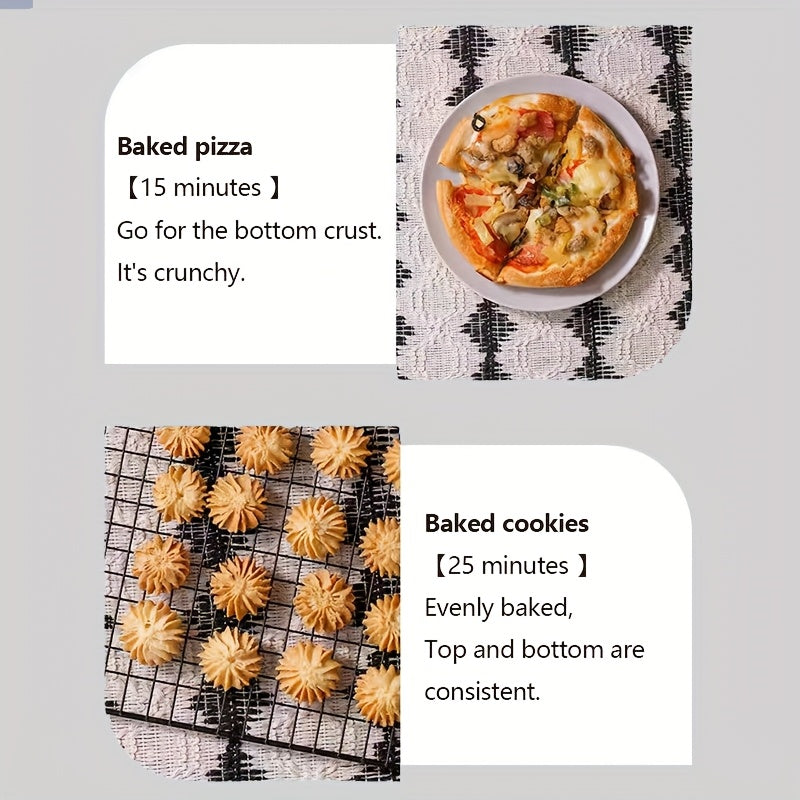 15L 1350W Ikki qatlamli havo qovuradigan elektr pechka yopishqoqsiz, kam yog'li, avtomatik o'chirish