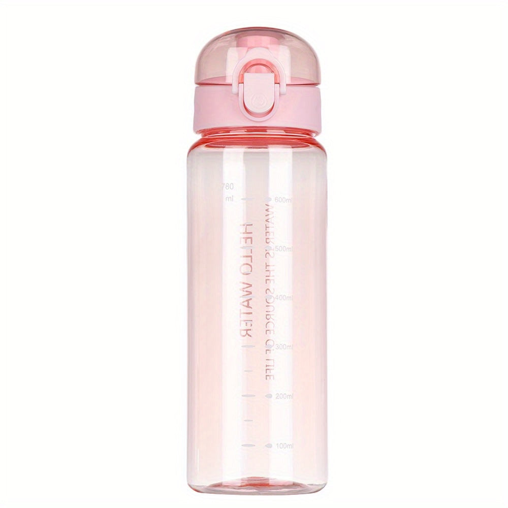 Water Bottle 780ml Leakproof Clear for Gym Travel