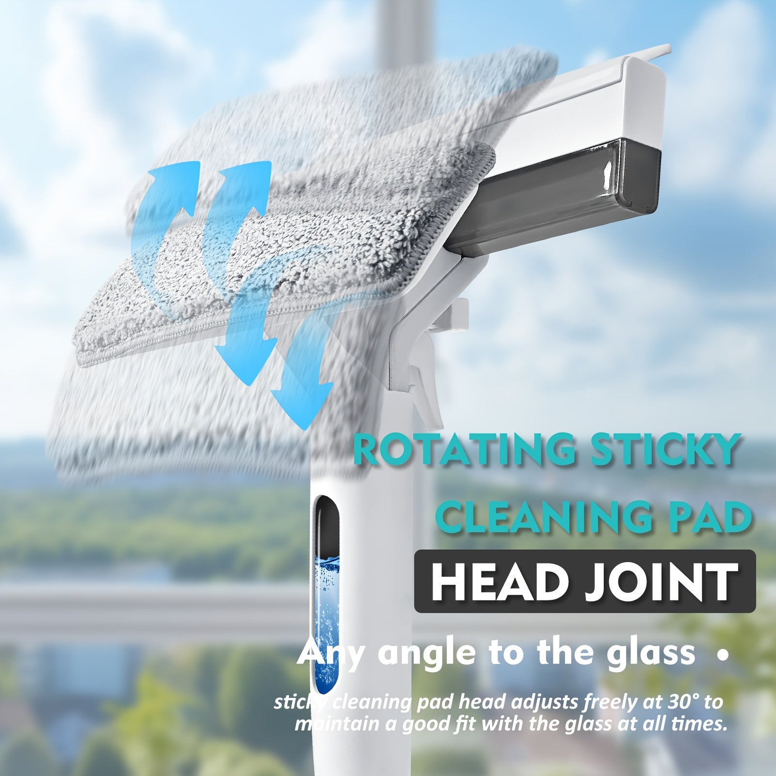 3-in-1 shisha tozalash to'plami, teleskopik tayoq, purkash, spreyi va yig'ish tanki bilan