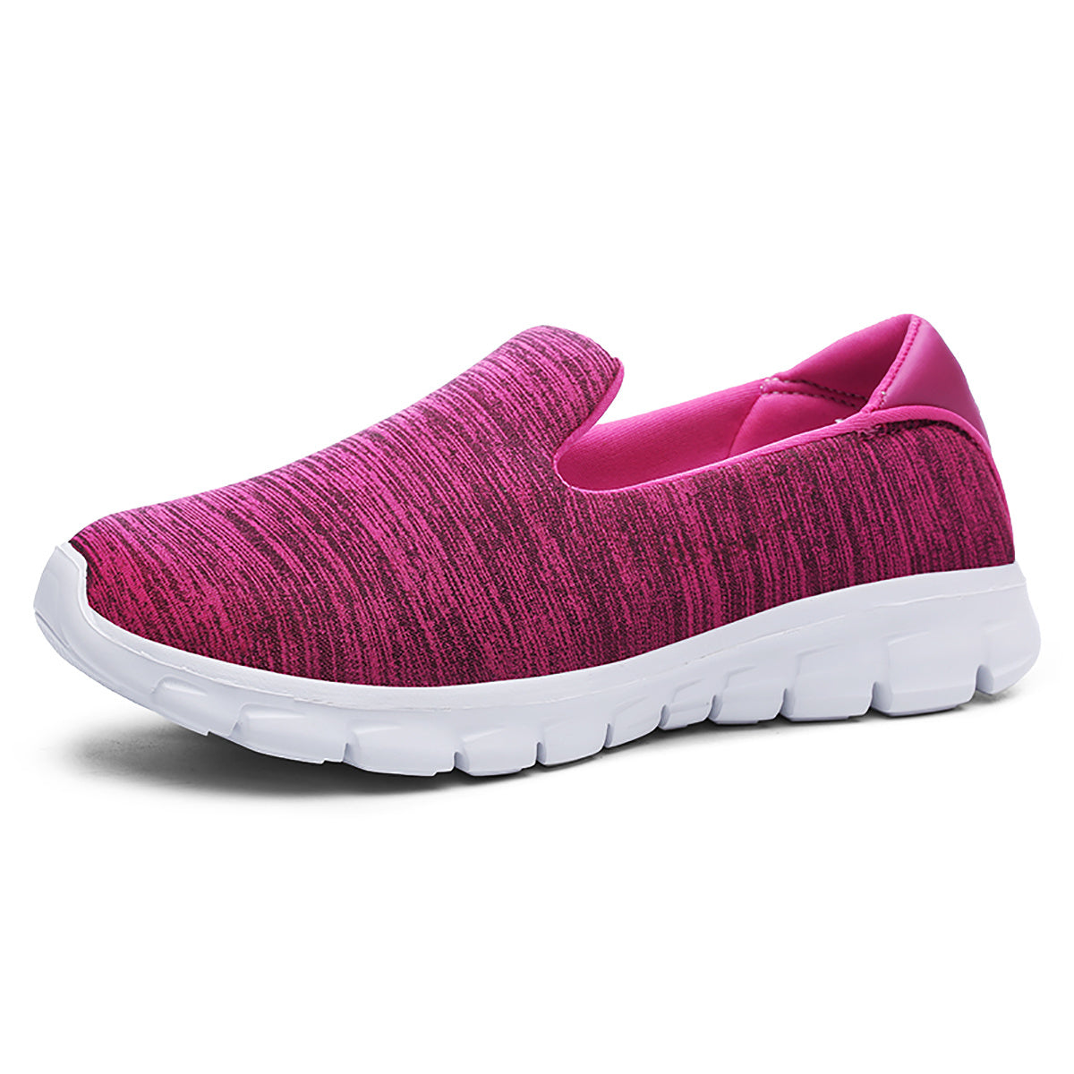 Lightweight Breathable Slip-On Sneakers for Women with Stripes and Low Top Design